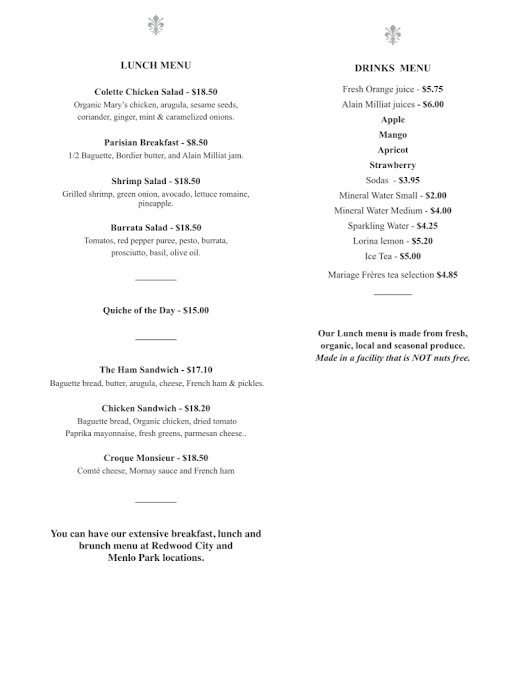 Menu Mademoiselle Colette - 19