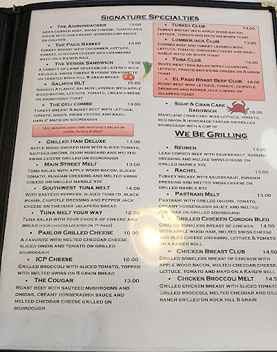 Menu Main Street Ice Cream Parlor - 24