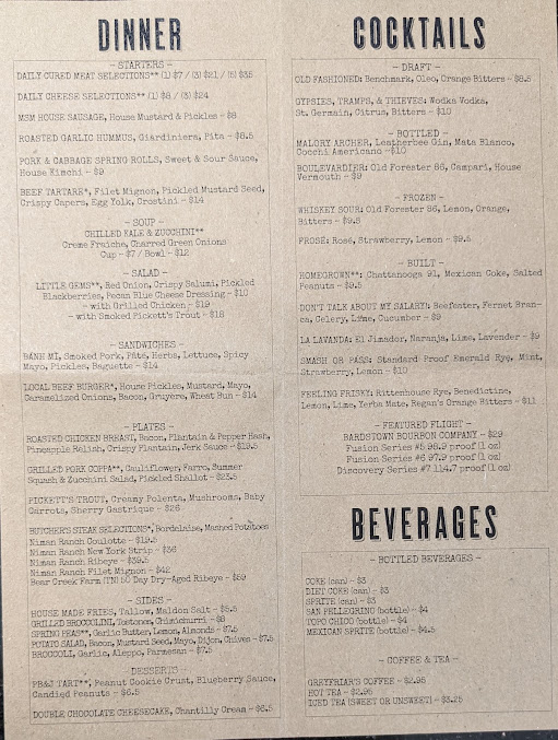 Menu Main Street Meats - 24