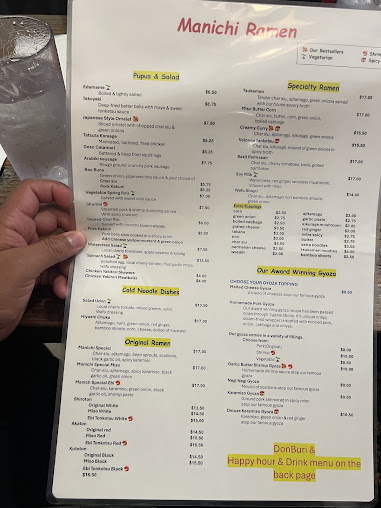 Menu Manichi Ramen Kona St - 20