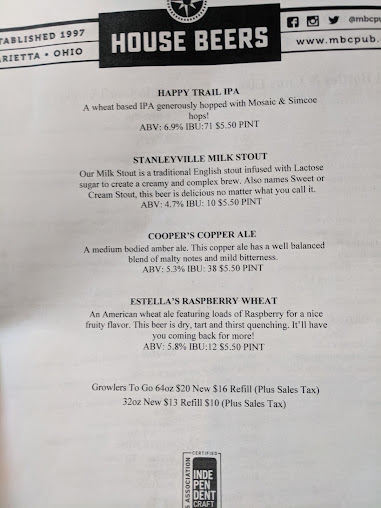 Menu Marietta Brewing Company - 27