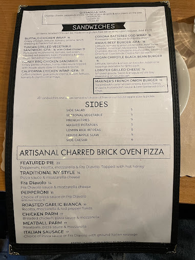 Menu Mariner's Harbor - 22