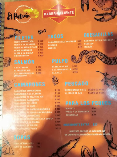 Menu Mariscos El Patron 818 - 28