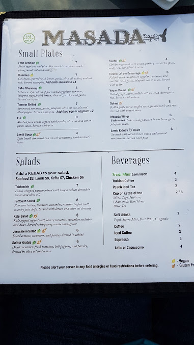 Menu Masada Chicago - 24