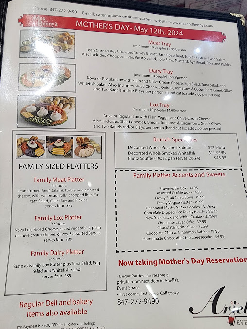 Menu Max And Benny's - 22