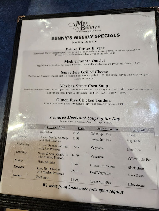 Menu Max And Benny's - 27