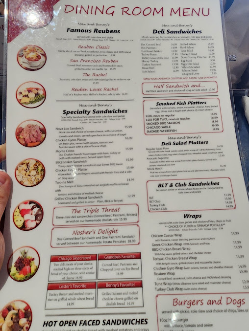 Menu Max And Benny's - 28