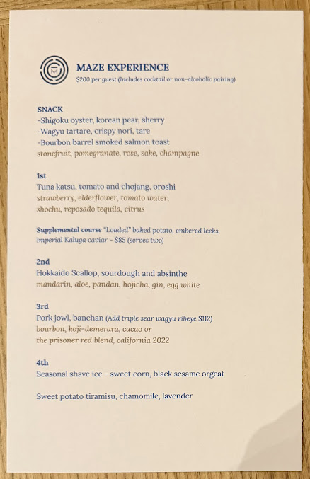 Menu Māze - 22