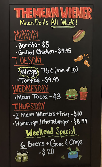 Menu Mean Wiener - 20