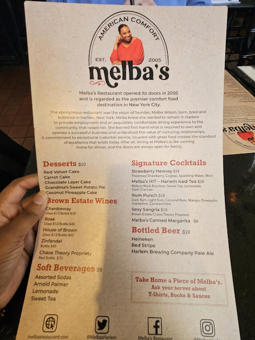 Menu Melba's Restaurant - 23