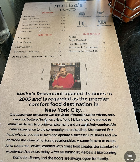 Menu Melba's Restaurant - 26