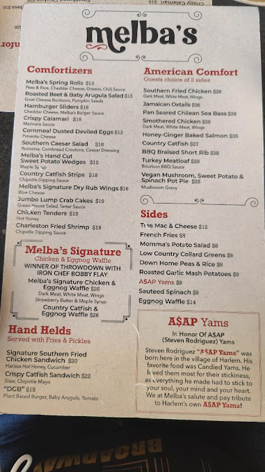 Menu Melba's Restaurant - 27