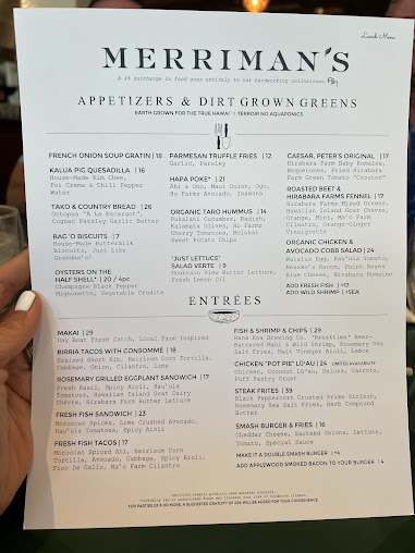 Menu Merriman's Honolulu - 23