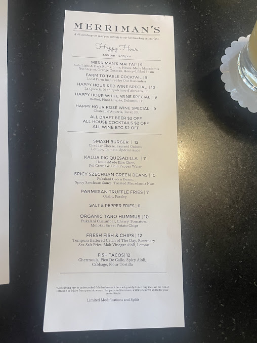 Menu Merriman's Honolulu - 24