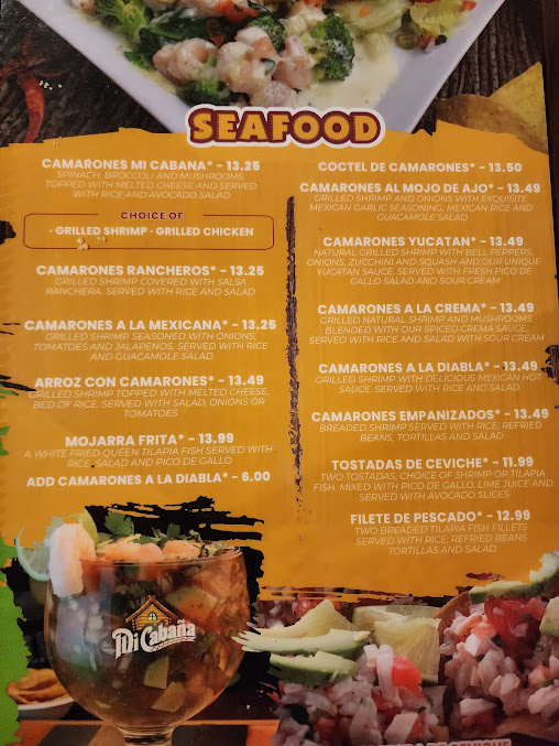 Menu Mi Cabana Mexican Restaurant #10 - 25