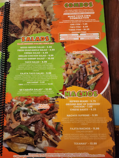 Menu Mi Cabana Mexican Restaurant #10 - 26