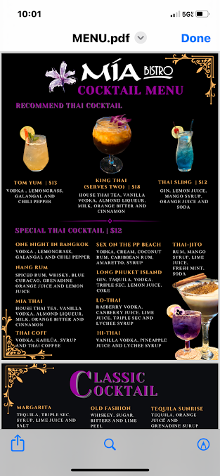 Menu Mia Bistro - 23