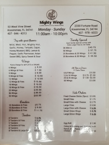 Menu Mighty Wings - 20