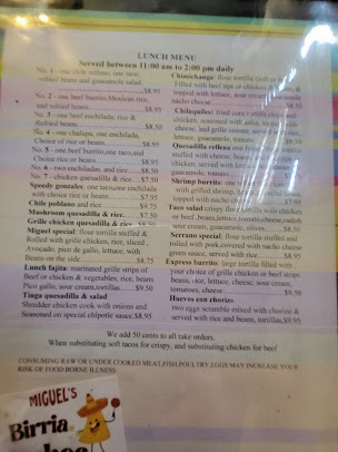 Menu Miguel's - 23