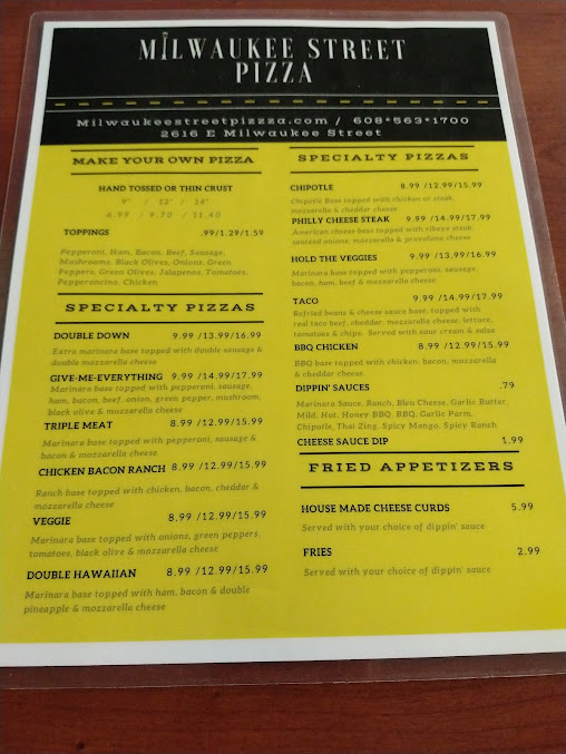 Menu Milwaukee Street Pizza - 26