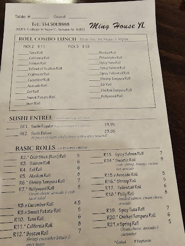 Menu Ming House - 22