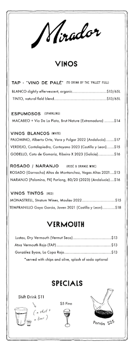 Menu Mirador - 20