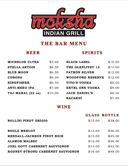 Menu Moksha Indian Grill - 20