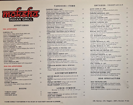 Menu Moksha Indian Grill - 21