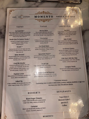 Menu Momento Tapas & Craft Cocktails - 22