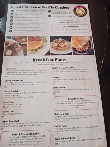 Menu Mr Cs Fried Chicken Waffles - 26