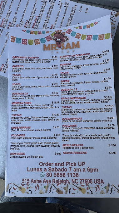 Menu Mr. Sam Tacos - 23