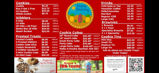 Menu Mrs Fields Cookies - 20