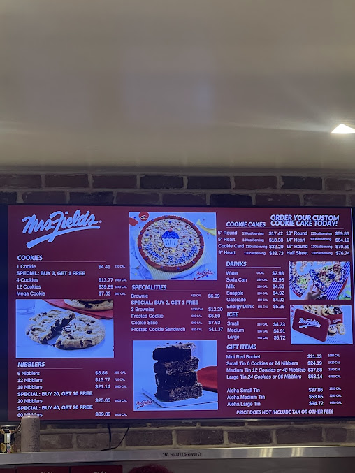Menu Mrs Fields Cookies - 21