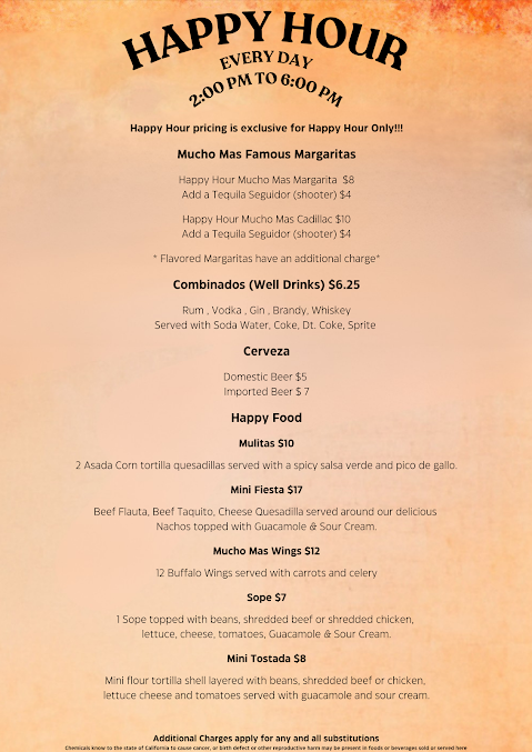 Menu Mucho Mas - 22
