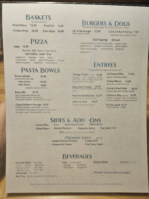 Menu Mugs N Jugs Family Grille - 18