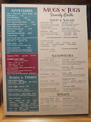 Menu Mugs N Jugs Family Grille - 19