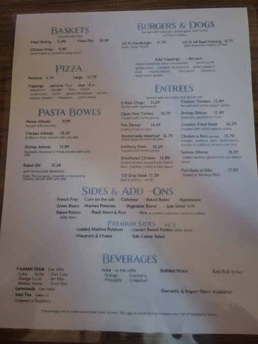 Menu Mugs N Jugs Family Grille - 20