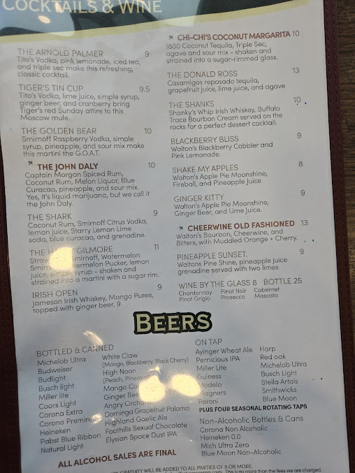 Menu Mulligans Arcade & Tavern - 22