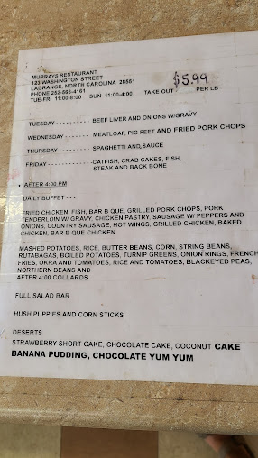 Menu Murray's Restaurant - 20