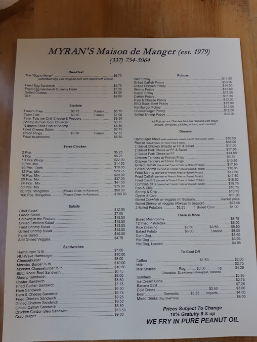 Menu Myrans Maison De Manger - 24