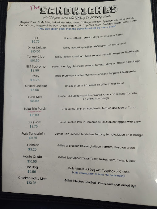 Menu Nancys Main Street Diner - 22