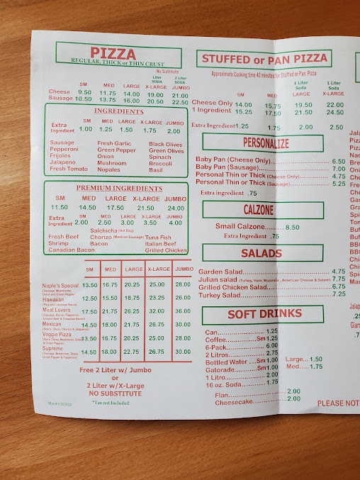 Menu Naples Pizza - 22