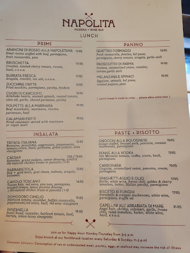 Menu Napolita Pizzeria & Wine Bar, Northbrook - 20