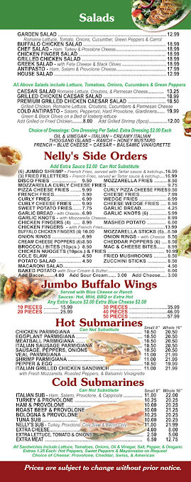 Menu Nellys Grill Pizzeria - 23