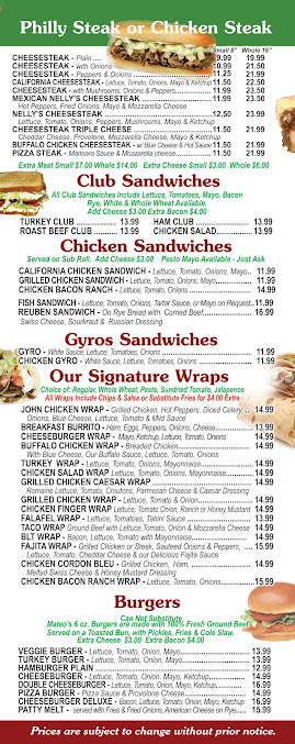 Menu Nellys Grill Pizzeria - 25
