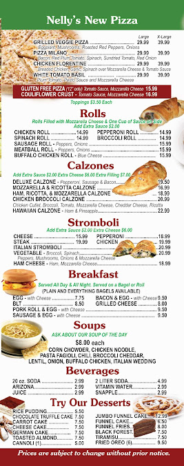 Menu Nellys Grill Pizzeria - 28