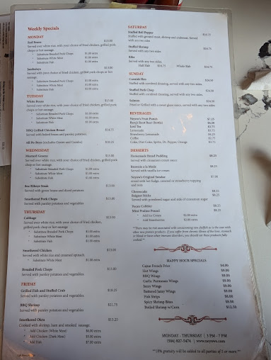 Menu New Orleans Creole Cafe - 28