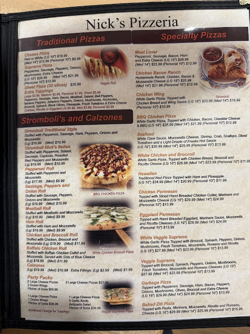 Menu Nick's Diner & Pizzeria - 23