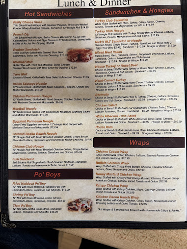 Menu Nick's Diner & Pizzeria - 24