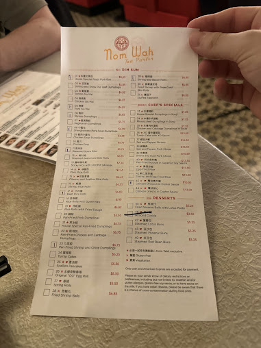 Menu Nom Wah Tea Parlor - 22